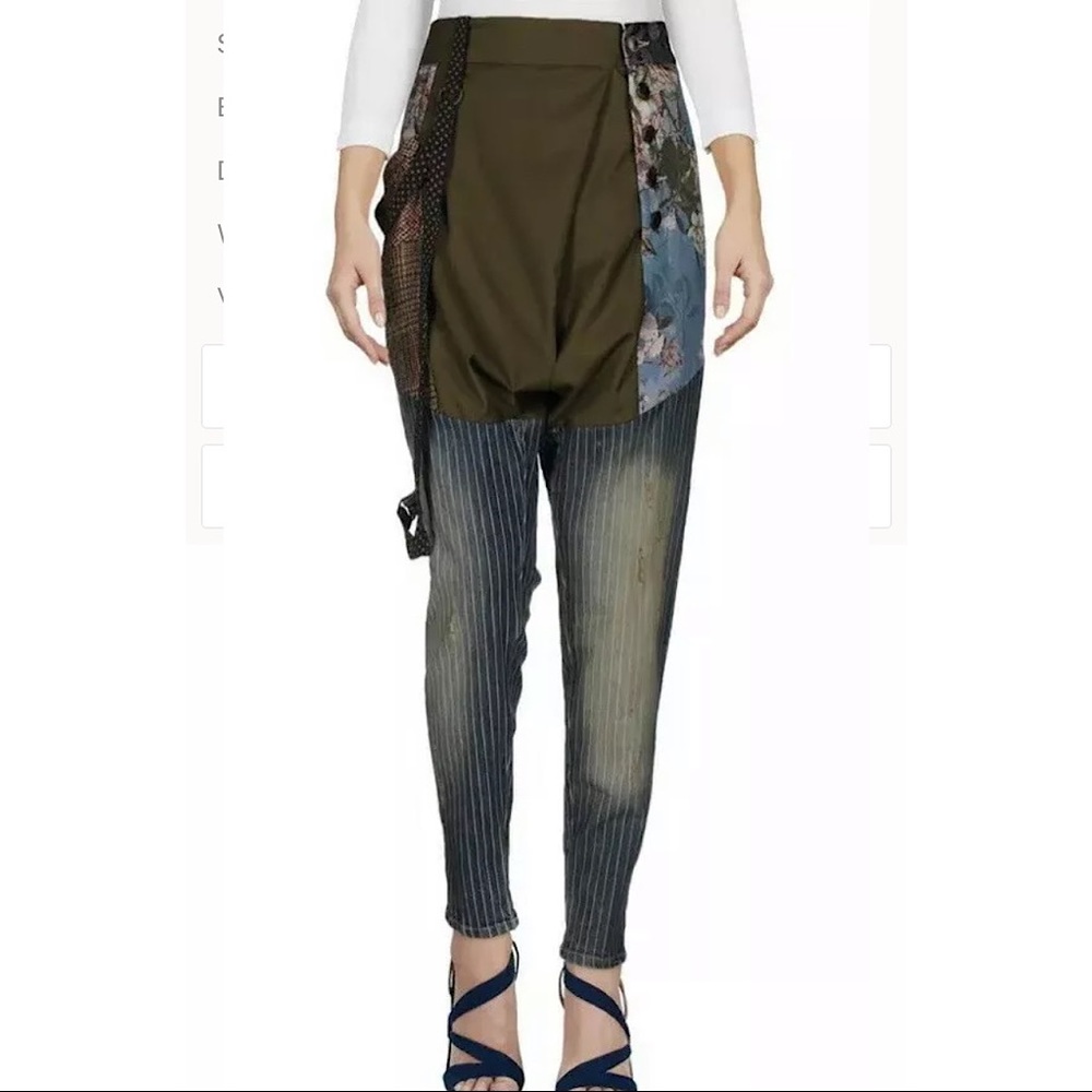 Mariagrazia Panizzi Tapered Multifabric Harem Jean